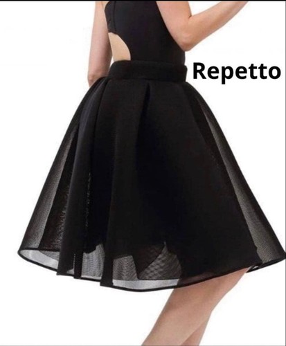 Repetto black mesh flare - mesh,