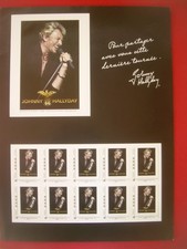 FRANCE 2009 COLLECTOR JOHNNY HALLYDAY 10 TIMBRES TOUR 66 AUTOADHESIF