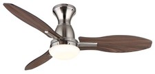 107cm Ventilateur de plafond avec Télécommande Gale Nickel Éco Ventilateur LED