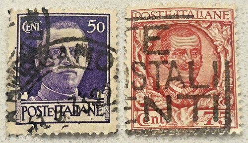 1929 purple 50c 1926 rose - 50c,