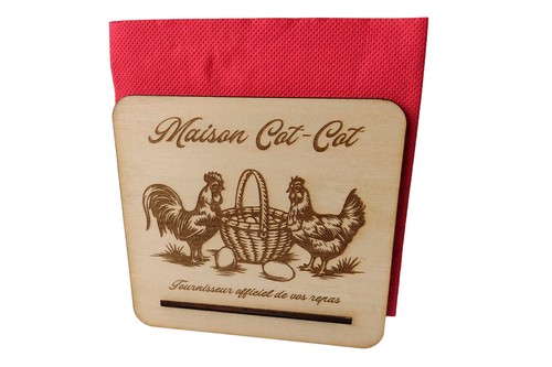Porte serviettes bois - serviettes,