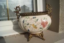 Magnifiques jardinière cache pot vase  Lunéville ! monture bronze