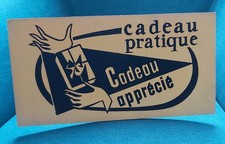 Pancarte publicitaire vintage années 50 60 carton velours cadeau pratique