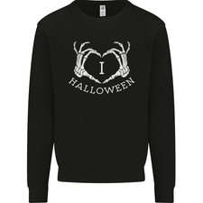 I Love Halloween Drôle Main Squelette Crâne Enfants Pull