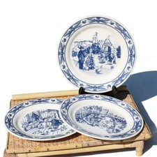 Ensemble vintage 3 assiettes plates publicitaires bière Maître Kanter Kanterbräu