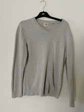 Pull Levi's Homme Coton Col V Gris