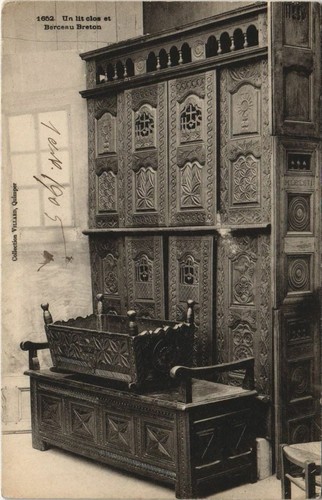 Cpa lit clos berceau - cpa, et