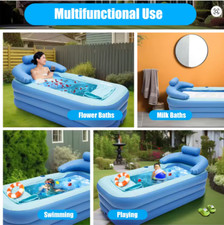 Baignoire Gonflable Portable Pliable en PVC pour Adulte, Piscine pour Bébé, SPA,