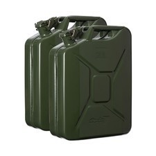 2x Oxid7 Metallkanister Métal Jerrycan Bidon de Combustible Vert Olive 20 L