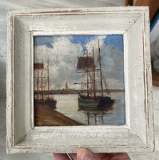 Petit Tableau HSI Isorel Marine signé J DESCHAMPS