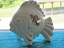 Rare Poisson en faïence de Lunéville réverbère KG géo condé