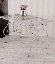 Table de jardin vintage blanc