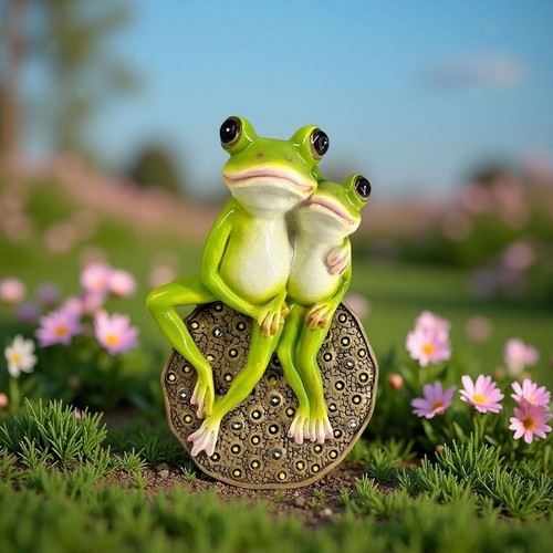 Grenouille solaire décorative