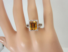 Nouvelle Bague En Or Blanc 14K