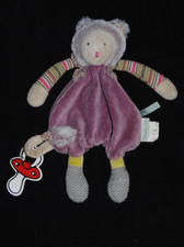 🐱Doudou plat souris mauve