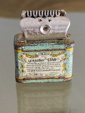 Ancienne boîte publicitaire en tôle "Rasoir star" double ouverture (+ 1 Sabot)