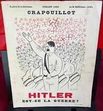 CRAPOUILLOT/ HITLER EST-CE LA GUERRE? JUILLET 1933