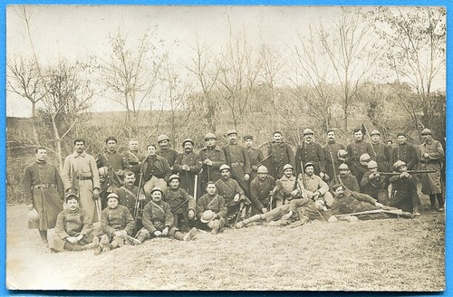 Cpa photo groupe de - groupe, poilus