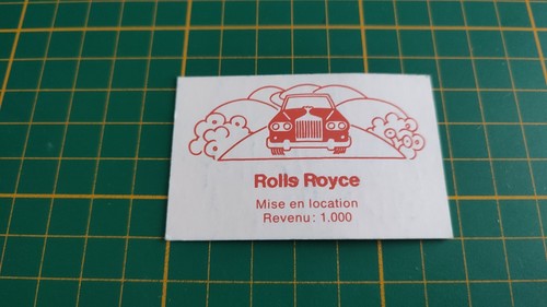 Carte rolls royce - royce, destins