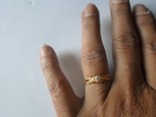 bague en plaqué or 2 microns, solitaire, zirconium, t. 53