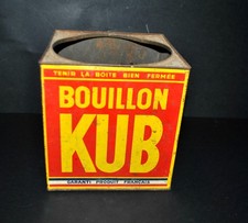 Boîte Publicitaire en tôle lithographie Bouillon KUB Déco cuisine 18cm
