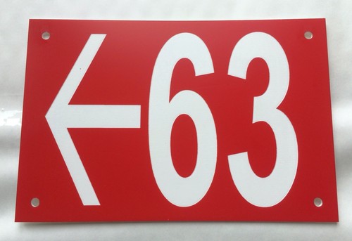 Plaque pvc numero - de, de