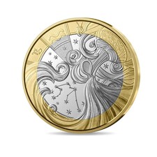 FRANCE 2025 Astrological signs AQUARIUS verseau €5 euros common metal coin euro