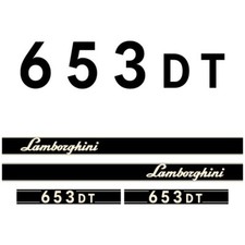 Lamborghini 653 DT Kit d'Autocollants Aftermarket pour Tracteur - Décalcomanie