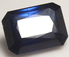 Saphir bleu de Ceylan certifié naturel 19,00 ct 16 x 12 mm émeraude superbes ...