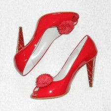 VIKTOR & ROLF Escarpins Rouge Vernis T 37,5 "Neuf"