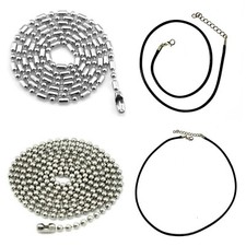 Collier Chaîne Acier Inox Chaine Boules Chaîne en Acier pour Pendentif Bijoux