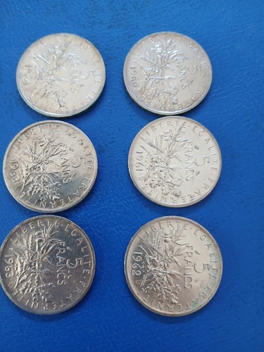Lot pièces 5 francs - 6,