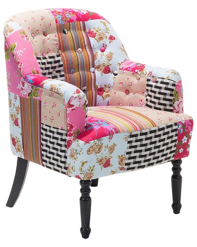 Fauteuil tissu patchwork - fauteuil, en