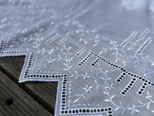 3 Rideaux En Voile Fin Brodé 