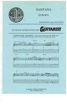 Partition SANTANA  " EUROPA  "  Guitares Solfège/Tabs 