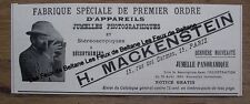Publicité ancienne Mackenstein,jumelles photographiques 1900 clipping 