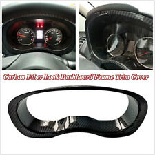 Noir en Fibre de Carbone Look de Voiture de tableau de bord Compteur le Cadre de