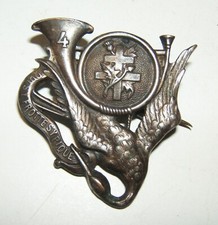 INSIGNE 4° BATAILLON DE CHASSEURS A PIED  - Arthus Bertrand Paris Déposé