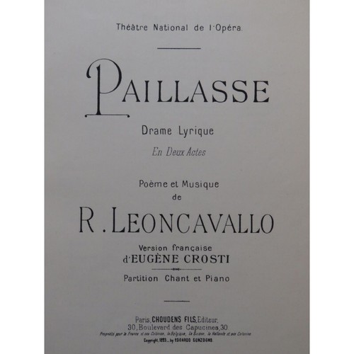 Leoncavallo ruggero paillase - leoncavallo,