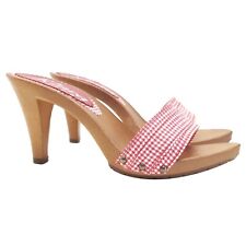 Mules Avec Bande Rouge À