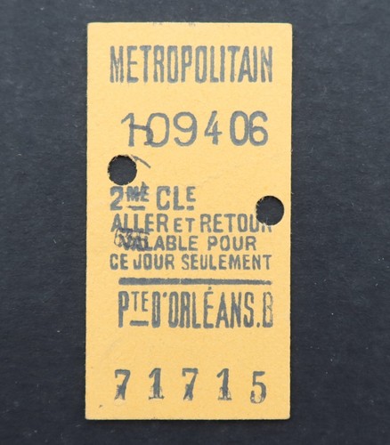 Ancien ticket paris métro - ancien,