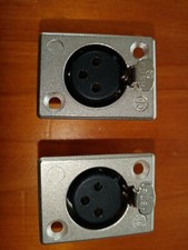 2 x NEUTRIK NC3FP EMBASE XLR FEMELLE NEUF