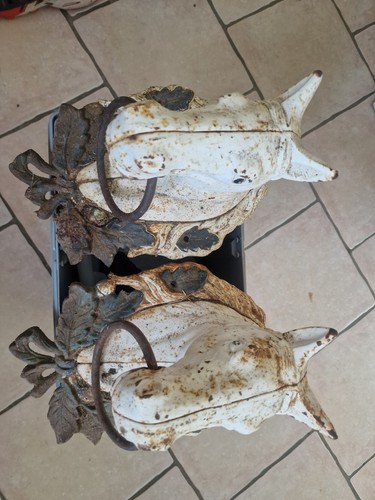 Paire têtes cheval en - têtes,