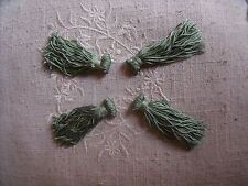 MS 4 ANCIENS POMPONS GLANDS PASSEMENTERIE REYMONDON TONKINOIS VERT AMANDE