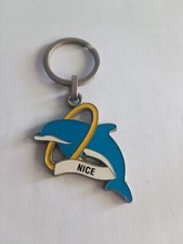 Porte-clés Emaillé DAUPHIN Ville de NICE Keychain vintage 80'