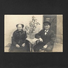 Couple anciens pot - , fleur