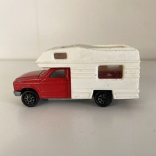Majorette Camping Car Rouge 1:60 Métal / Plastique Voiture Miniature Ancienne