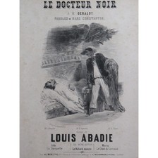 ABADIE Louis Le Docteur Noir Chant Piano ca1845