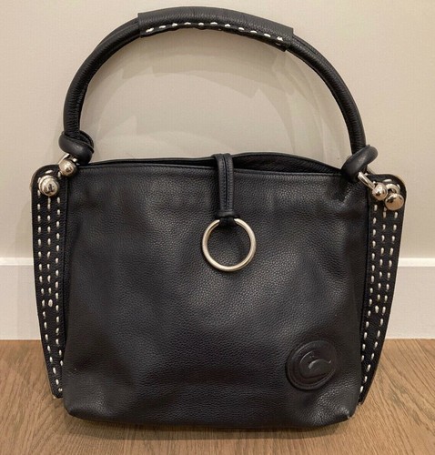 Sac en cuir bleu marine - sac,