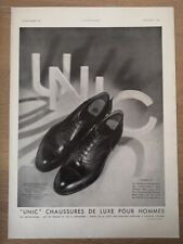 Publicité de 1930 UNIC chaussures luxe pour hommes/briquet Alfred Dunhill 2745